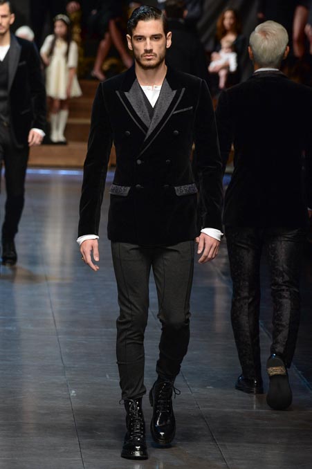 Модель 63 из мужской коллекции Dolce & Gabbana осень-зима 2015-2016